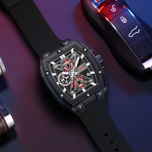 🔥 ​​Ghana s HOTTEST Watch MINI FOCUS Barrel Men's Watch – Stylish Skeleton Design
