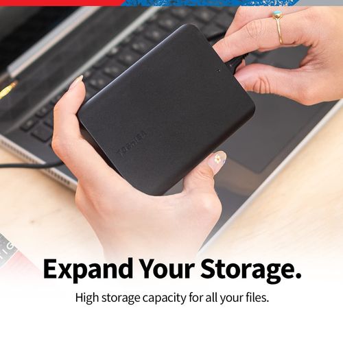 Toshiba Canvio Basics 2TB Portable Hard Drive | USB 3.0 | Reliable Backup for Work, School & Movies – Plug & Play Storage for Africa