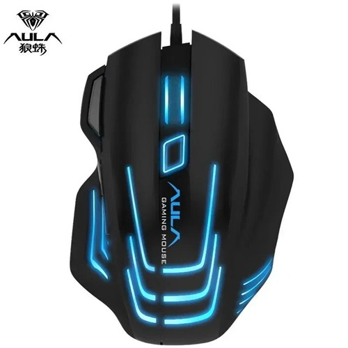 AULA Wolfshark S18 Demon Gaming Mouse 5600DPI 6Speed 4Way Scroll 15m Braided Cable Ergonomic Top Choice for African Gamers