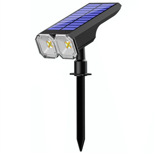 Solar & USB Powered LED Spot Light – 2 Adjustable Colors, Outdoor Landscape,Garden Wall Lamp