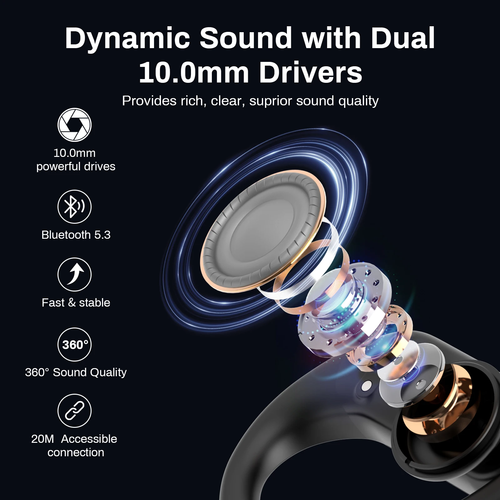 Jieli 3015 Bluetooth Earbuds v53 Stable Connection 4H Gaming3H Call Time 62H Standby IPX5 Waterproof Compact Charging Case Dynamic Sound