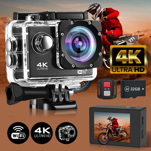 H16-4 Professional Action Camera LingTong 4248 Processor 8MP 140° A Grade Ultra-Wide Lens 1080P720P Dual HD Recording 30m Waterproof Dustproof 20 LCD Real-Time Preview Built-in G-sensor Motion Detection Seamless Loop Recording HDMI Output Supported Low-Light Night Vision Extreme Temperature Resistance Must-Have for Outdoor Sports Travel Vlogging