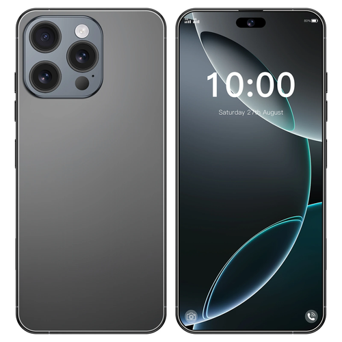 Ghana Hot Deal 16 Pro Max (8G + 512G ) – 7.3 inch HD+ Android Smartphone, Google Play Store, Budget-Friendly Price, Blazing-Fast Performance, Black