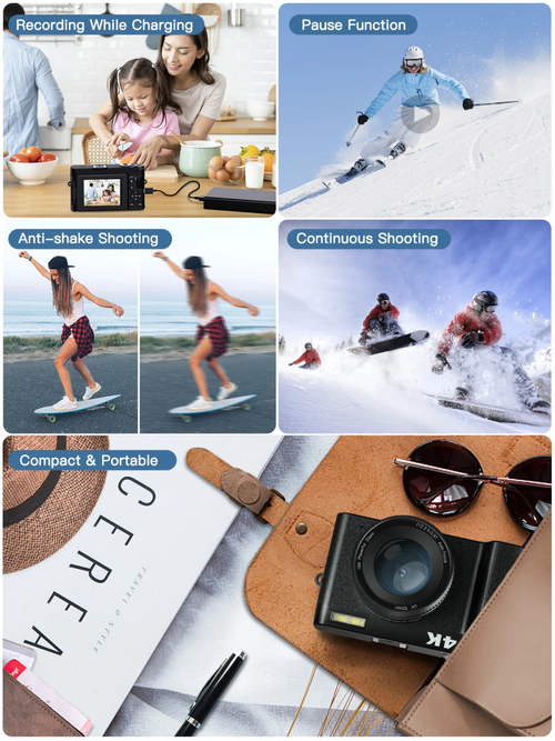 XHX R101 Ultra Slim Digital Camera 8MP 18X Digital Zoom 3 Inch Screen EIS Lightweight Stylish New 2025 Model