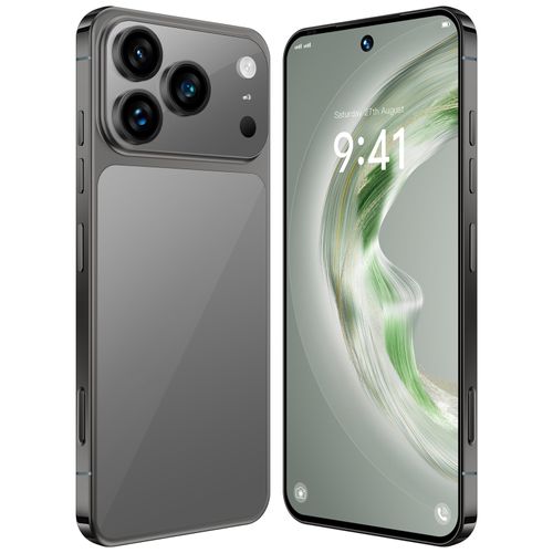 Ghana's Top-Selling I17 Pro Max – 8GB+256GB HD+ Android 13, 7.3 HD+ Display, Dual SIM 5G, 8000mAh Battery & Google Play Store