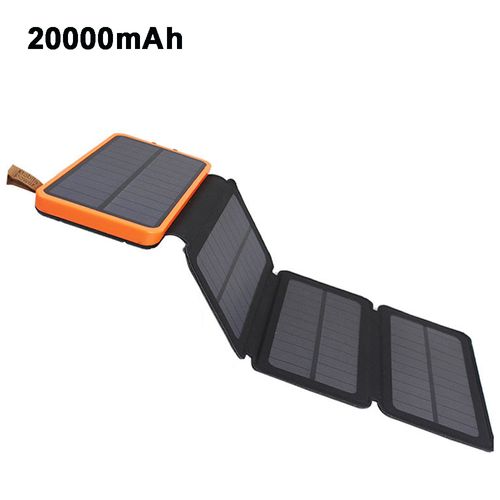 10000,20000mAh Outdoor Solar Power Bank, Portable Solar Panel Charger,5V Dual USB for Phones,Camping & Emergency Use