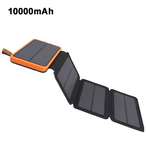 10000,20000mAh Outdoor Solar Power Bank, Portable Solar Panel Charger,5V Dual USB for Phones,Camping & Emergency Use