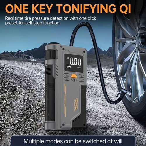 Emergency Inflatable Equipment with Digital Display, Multifunctional Car Battery Supercharger, Semi automatic, USBCharging
