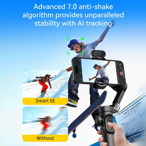 AOCHUAN Smart XE Ai Smartphone 3 Axis Gimbal Stabilizer For iPhone and Android phone Face tracking without app Handheld Gimbal
