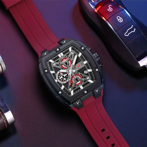 🔥 ​​Ghana s HOTTEST Watch MINI FOCUS Barrel Men's Watch – Stylish Skeleton Design