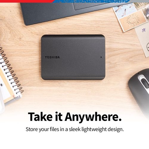 Toshiba Canvio Basics 2TB Portable Hard Drive | USB 3.0 | Reliable Backup for Work, School & Movies – Plug & Play Storage for Africa