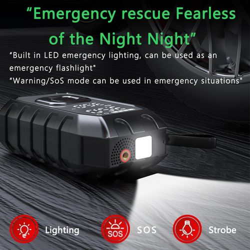 5 In 1 Car Jump Starter Dual-cylinder Air Pump Tire Inflator Portable Air Compressor Power Bank Starting Device 150PSI