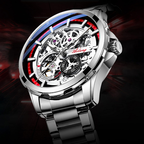 MASTER CRAFTSMAN Double Skeleton Automatic Watch - Swiss-ETA Standard Mechanical Movement with 21 Jewels | Exhibition Case Back with Anti-Reflective Coating