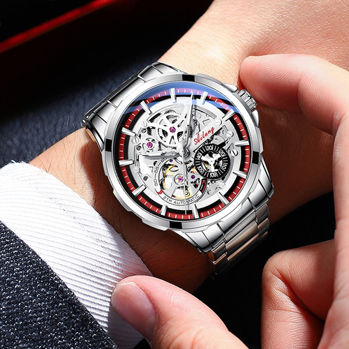 MASTER CRAFTSMAN Double Skeleton Automatic Watch - Swiss-ETA Standard Mechanical Movement with 21 Jewels | Exhibition Case Back with Anti-Reflective Coating
