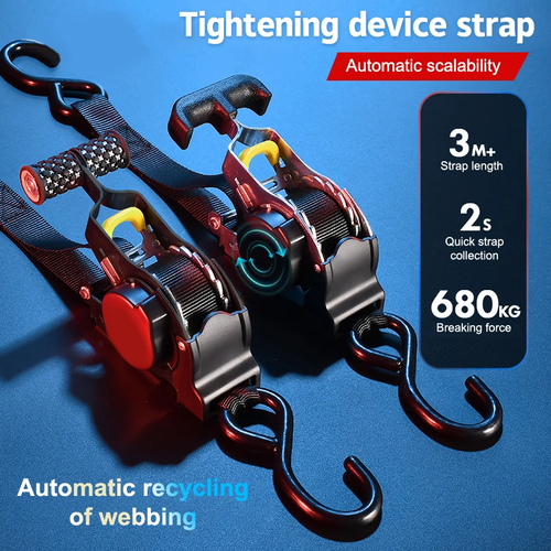 Xielian S Hook Cargo Straps｜700KG Ultra High Load 9.12mm Thick Hook｜0.76MM UV Resistant Polyester Belt｜New Material Plastic Parts｜Africa Transport Choice
