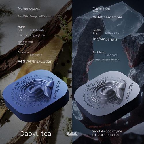 Herb Ocean Sandalwood-Tea Solid Perfume - 3-7% Fragrance Rate | 3-Year Longevity | 5g Compact Case | Unisex | Natural Scent Enhancer