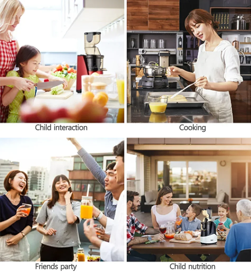 Home Electric Juicer 1000ML Large Capacity Dual Speed 50RPM and 12000RPM Pulp Separation One Touch for Juice Soy Milk Smoothie Ice Cream ABS Body 0.5L Pulp Container Max Juice Output 1501ml Low Speed Nutrient Extraction