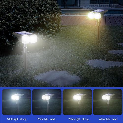 Solar & USB Powered LED Spot Light – 2 Adjustable Colors, Outdoor Landscape,Garden Wall Lamp