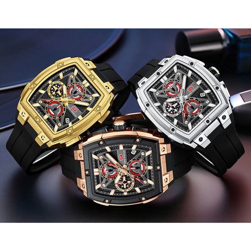 🔥 ​​Ghana s HOTTEST Watch MINI FOCUS Barrel Men's Watch – Stylish Skeleton Design
