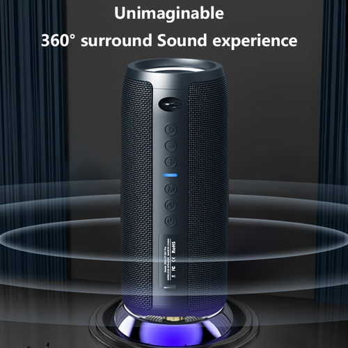 IPX5 Waterproof Bluetooth Speaker - Bluetooth 5.0 HD Sound | TWS Stereo Pairing | 1800mAh Battery | 5W×2 Powerful Output | 4-5H Playtime | 15m Wireless Range