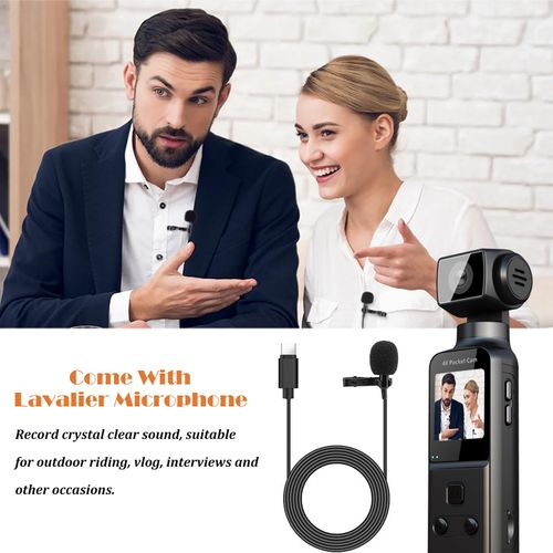 Action Camera, 16MP 4K 30FPS Handheld Camcorder, Anti Shaking Diving Camera with 1.3in HD LCD Screen, Microphone, Clip Bracket, 30M Waterproof Case