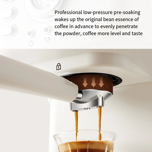 Semi-Automatic Espresso Machine - 3-5 Cup Pump Pressure, 1.5L Water Tank, 240V High-Pressure Steam Milk Frother, Stainless Steel + PP Body, Ins Style for Home & Office