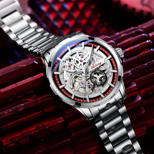 MASTER CRAFTSMAN Double Skeleton Automatic Watch - Swiss-ETA Standard Mechanical Movement with 21 Jewels | Exhibition Case Back with Anti-Reflective Coating