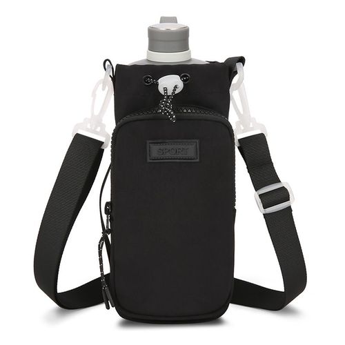 Drawstring Portable Water Bottle Crossbody Bag