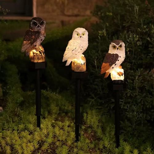 Owl Garden Light Creative Solar Animal Lamps LED Waterproof Garden Landscape Owl Lights Decor for Garden Yard Lawn Pathway
