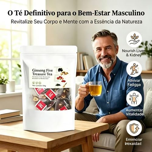 Fórmula de chá renal Chá Five Treasure Chá combinado perfumado Chá Five Treasure RedDate Wolfberry Tea Chá Saudável Masculino Chá Saudável Fórmula Herbal Mulberry Chá Saudável