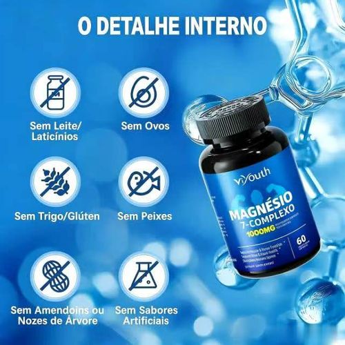 Viyouth Complexo de Magnésio 1000mg - Complexo com 10 Magnésios Elementares e Zinco para Sono Calmo e Relaxamento - Fabricado nos EUA - Suplemento Alimentar para Saúde Capilar, Desintoxicação Digestiva e Equilíbrio de Cortisol - Comprimidos Testados por Terceiros, Fitness, Glicinato de Magnésio, Vitamina