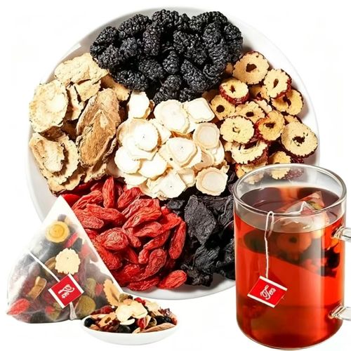 Fórmula de chá renal Chá Five Treasure Chá combinado perfumado Chá Five Treasure RedDate Wolfberry Tea Chá Saudável Masculino Chá Saudável Fórmula Herbal Mulberry Chá Saudável
