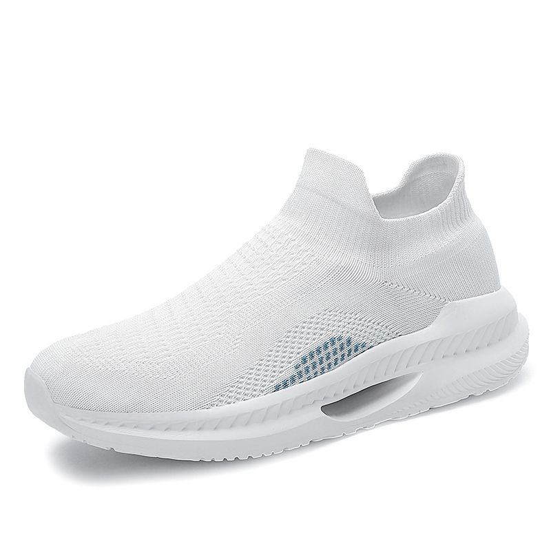 ALSYIQI Men's Athletic Walking Shoes - Lightweight Casual Knit Slip on Sneakers