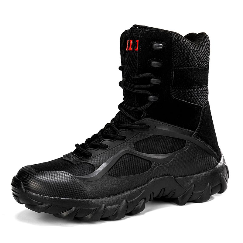 ALSYIQI Men's Snow Boots Fashionable Assault Boots Hiking Mountaineering Shoes Outdoor Boots