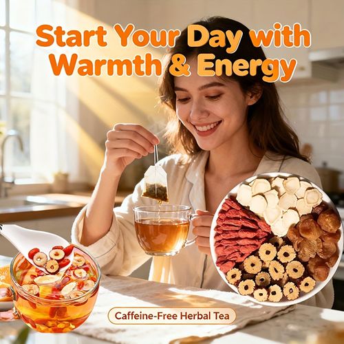 Ginseng Six Treasures Tea, a formula of six precious ingredients, is a five-treasure tea suitable for both men and women. It comes in natural, traditional Chinese herbal tea bags (30 bags).