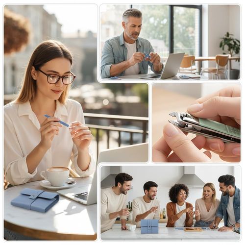 16-Piece Nail Clipper Set & Foot Care Tools — Stainless Steel Fingernail and Toenail Clippers — Ideal for Travel, Home, and Handbags (Yellow)