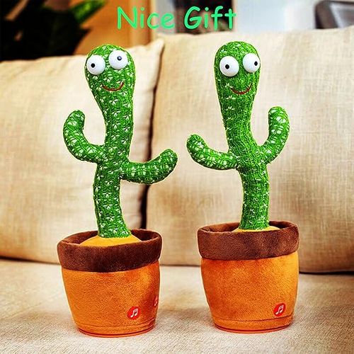 Interactive Baby Toys Dancing Talking Cactus Toy,Funny Gift for Infant 6-18 Months, Singing Musical Record Repeat What You Say Light Up Toy for Toddler 1 2 3 Year Old Boy Girl (Volume Adjustment)