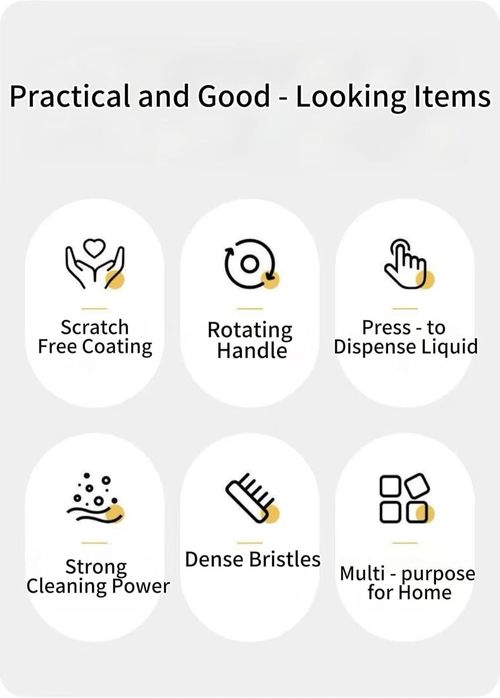 Ergonomic handle flexibly switches between angled & upright modes. Effortlessly cleans pots, dishes & sink corners, ZERO wrist strain, maximum comfort!