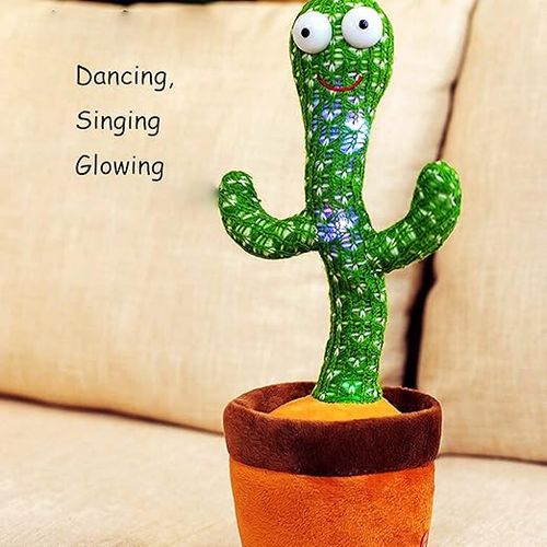 Interactive Baby Toys Dancing Talking Cactus Toy,Funny Gift for Infant 6-18 Months, Singing Musical Record Repeat What You Say Light Up Toy for Toddler 1 2 3 Year Old Boy Girl (Volume Adjustment)