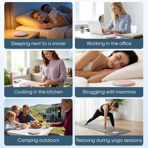 New Sleep Pillow Speaker — Bluetooth Sleep Aid Pillow Speaker with Built-in White Noise. A Wireless Sleep Device Delivering Stereo Bass Sound, Designed as a Personal Sleep Companion for Both Adults and Children (Blue).