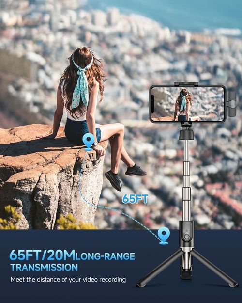 Professional Wireless Lavalier Microphone for iPhone iPad, Cordless Omnidirectional Clip Mic, Plug-Play Microphone for Interview Video Podcast Vlog YouTube