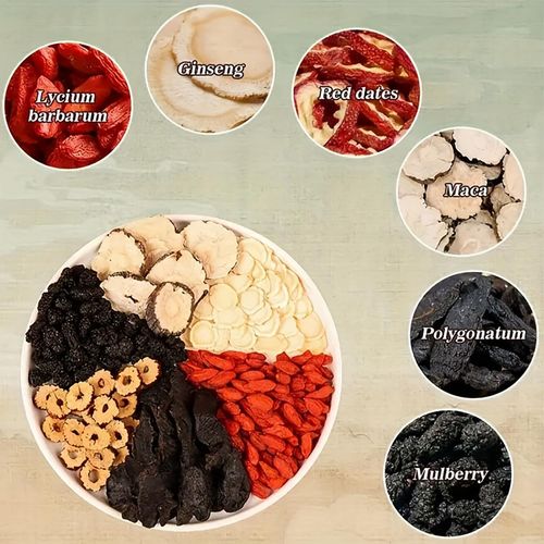 Ginseng Six Treasures Tea, a formula of six precious ingredients, is a five-treasure tea suitable for both men and women. It comes in natural, traditional Chinese herbal tea bags (30 bags).