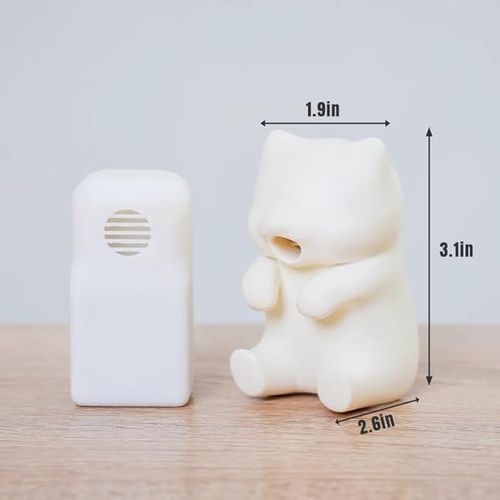 Mini Food Cooling Fan, Rechargeable Cat-Shaped Hot Drinks Cooler Quickly Cooling in 3 Mins for Home Office Travel Coffee Tea Soup Meals(White)