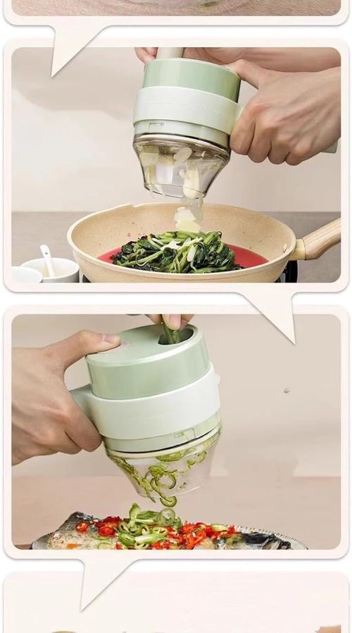 Electric multifunctional vegetable slicer, kitchen and household garlic mixer, cooking utensils, garlic crusher, garlic peeler, wireless portable