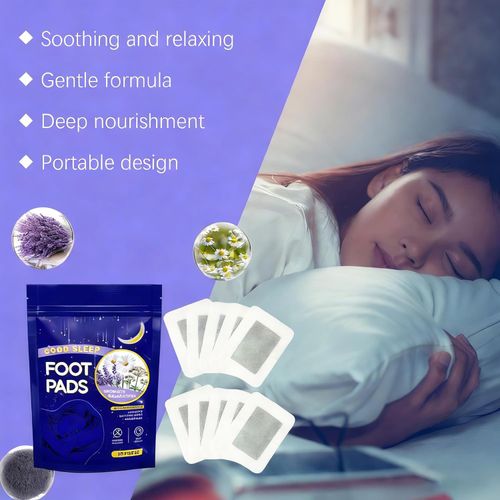 For Good Night Sleep Foot Pads - Lavender & Chamomile Infused Premium Foot Care, Soothing Nighttime Aromatherapy Ritual (10 Pcs)