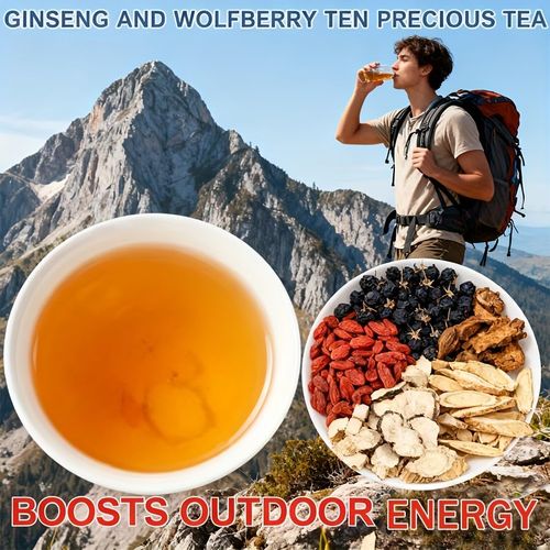 Ginseng Six Treasures Tea, a formula of six precious ingredients, is a five-treasure tea suitable for both men and women. It comes in natural, traditional Chinese herbal tea bags (30 bags).
