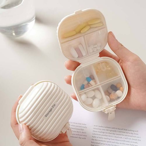 Modern Style Plastic Medicine Storage Box, Portable Travel Medicine Box - Also for Storing Jewelry & Small Items, Practical Essential