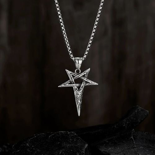 Stylish Alloy Cross Necklace! Long Chain + Edgy Hip-Hop Vibe – A Bold Statement Piece for Trendsetters