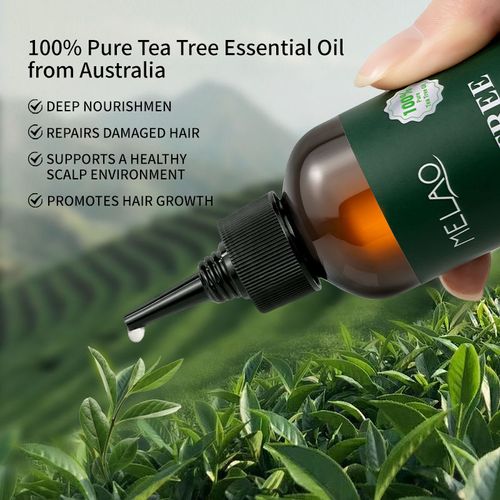 Organic Tea Tree & Coconut Hair Serum - Vegan, Refreshing, with Herbal Ingredients, Tea Tree Oil