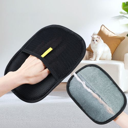 Pet Static Hair Removal Glove – Double-Sided Brushing & Hair Sticking, Essential for Cats & Dogs, Pet Hair Cleaning Tool 🐾